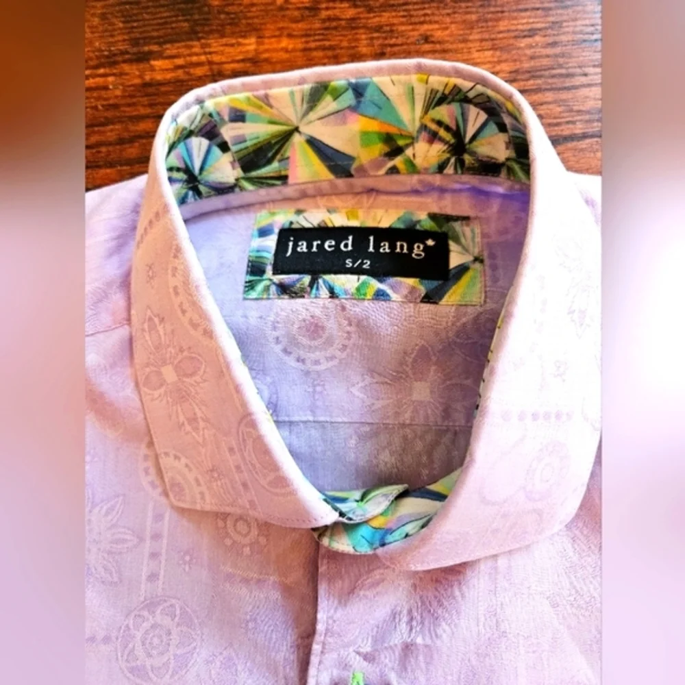 Jared Lang Men's Purple Patterned Sz2 - Picture 2 of 10